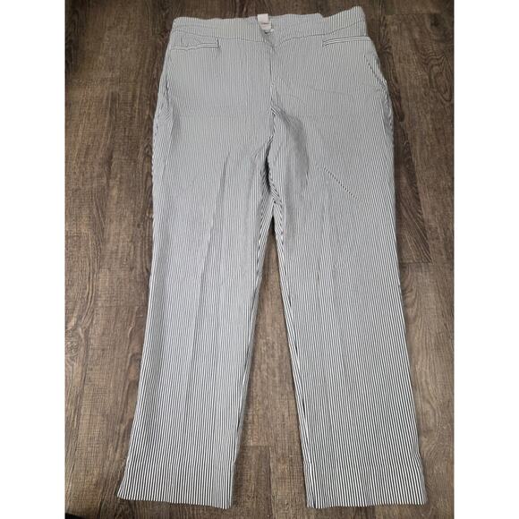 Chico's Pants - Chico's Black White Pinstripe Women's Dress Pants Size 3R - XL 16/18